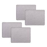 Kuber Industries Rectangular Dog & Cat Bed|Premium Cool Ice Silk Polyester With Bottom Mesh|MultiUtility Self-Cooling Pad For Dog & Cat|Light-weight & Durable Dog Bed|ZQCJ001DG-XS|Dark Grey(Pack Of 4)